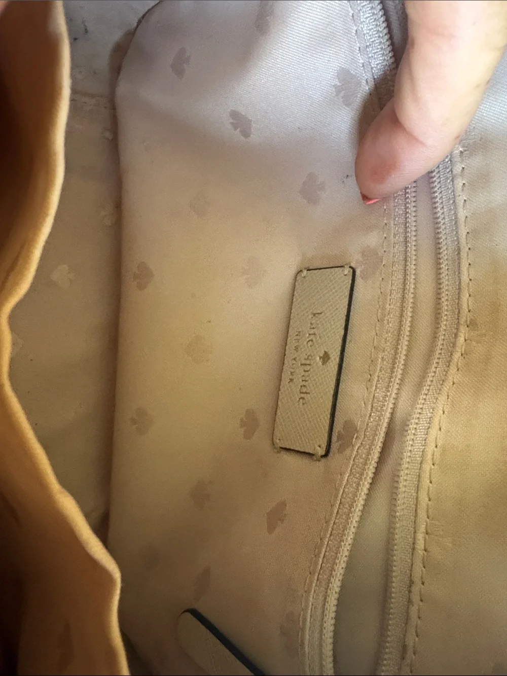 kate spade, Cream, Tan and white White with Black Leather straps Crossbody